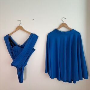 Blue skirt and bodysuit